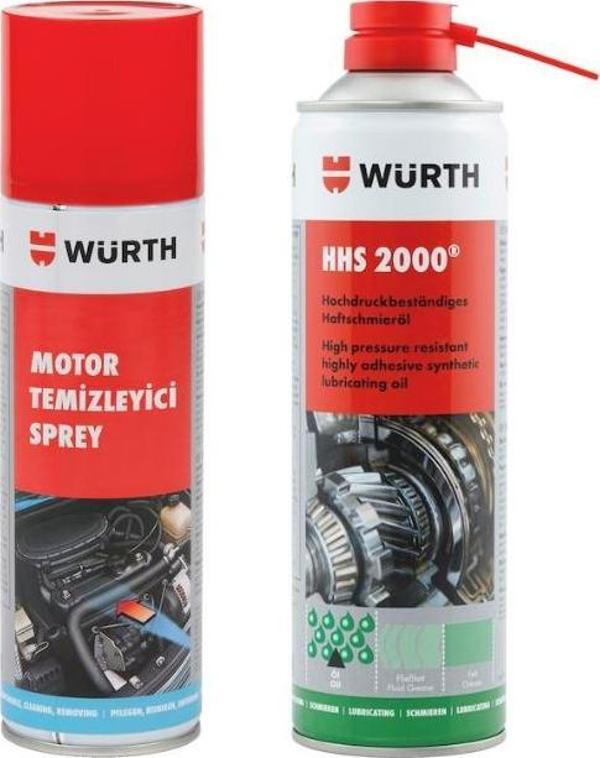 Würth 2'li Bakım Seti (Motor Temizleme Spreyi-Hhs 2000 Yağlama Spreyi) - Image 1