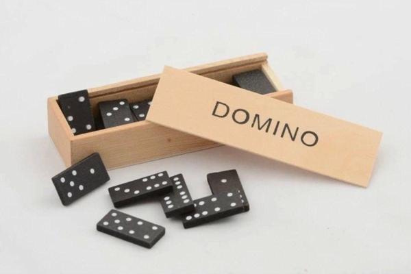 Büro Ev Ofis Hediyesi için Ahşap Kutulu Domino Oyunu Seti - Image 1