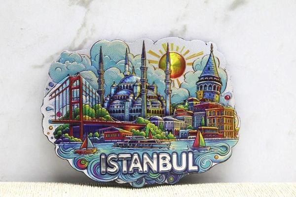 Büro Ev Ofis Hediyesi için İstanbul Hatırası Dizayn Silikon Magnet - Image 1