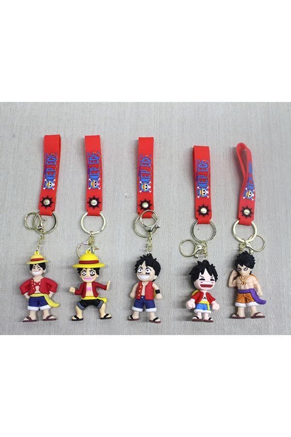 Büro Ev Ofis Hediyesi için Silikon Yapım Luffy Anahtarlık - Image 1