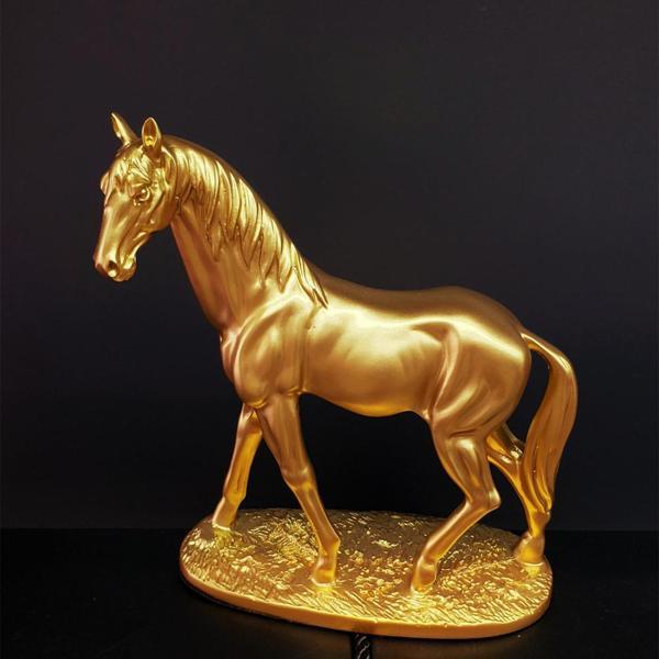 Büro Ev Ofis Hediyesi için Golden Dekoratif At Biblosu - Image 1
