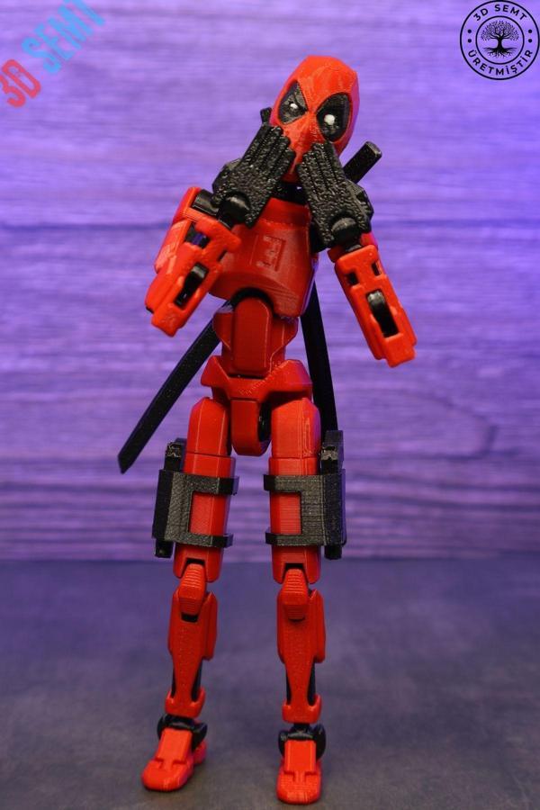 3Dsemt 3D Dummy Figür | Hareketli, Pozlanabilir Koleksiyon Modeli | Deadpool Versiyon - Image 1