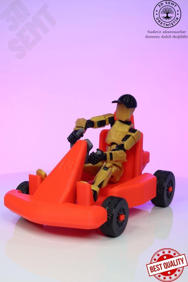 3Dsemt 3D Dummy Figür Go-Kart | Dummy Figür Aksesuarı | Dayanıklı Ve Detaylı Koleksiyon Aksesuarı - Image 1