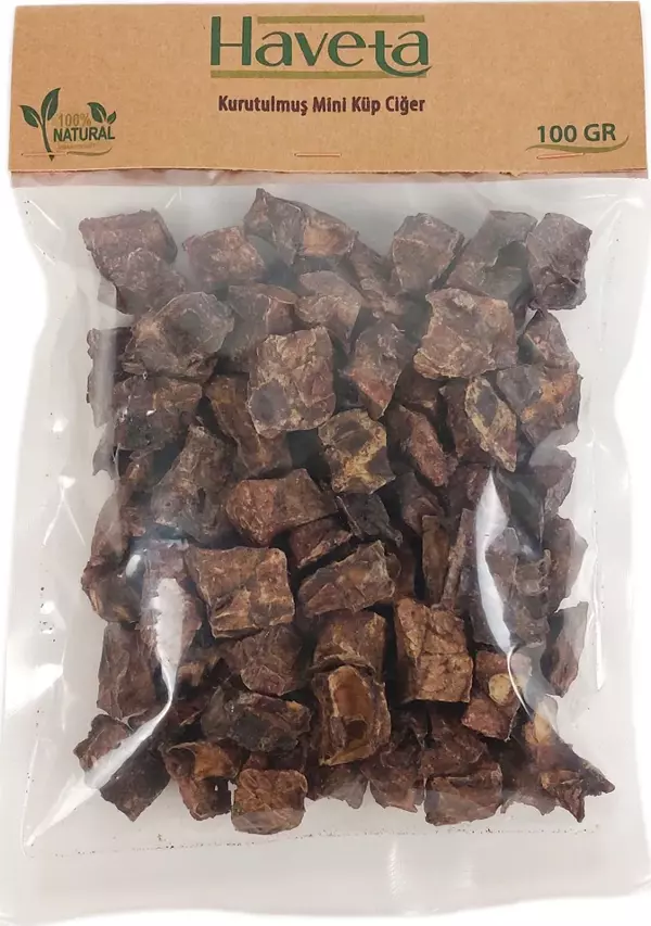 Kurutulmuş Dana Mini Küp Ciğer 100gr - Image 1