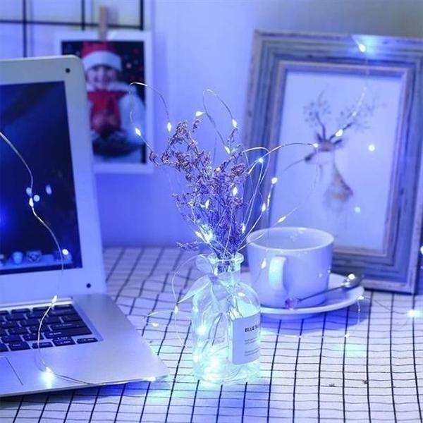 Pilli 5 metre Dekoratif Peri Led Beyaz Aydınlatma Süsleme Lambası - Image 1