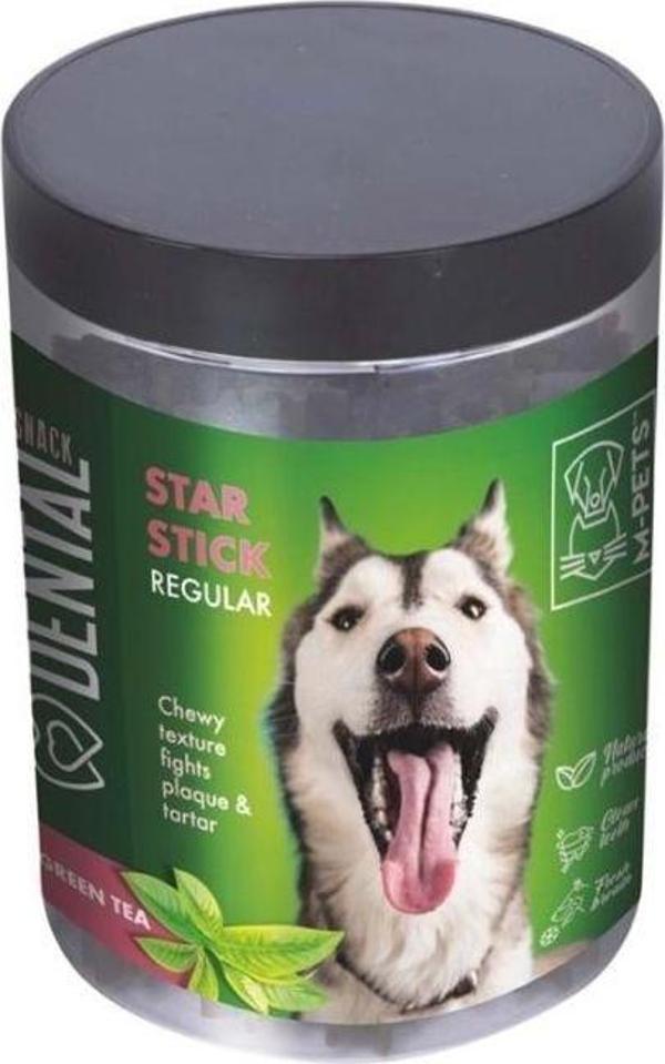 M-Pets Star Stick Yeşil Çaylı Diş Sağlığı Destekleyici Orta ve Büyük Irk Köpek Ödülü 340 Gr - Image 1