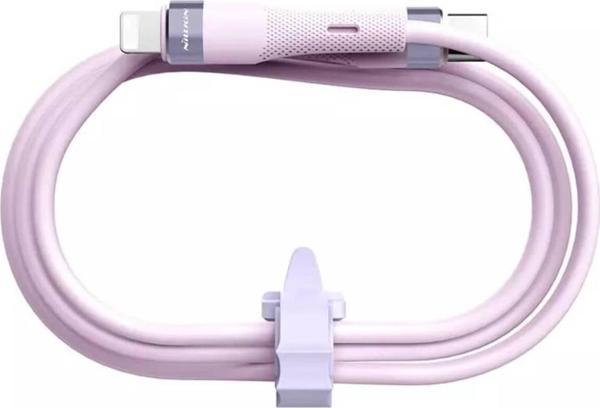 Nillkin Type-C To Lightning 27W Flowspeed sıvı silikon şarj kablosu 1.2m - Mor Uyumlu - Image 1
