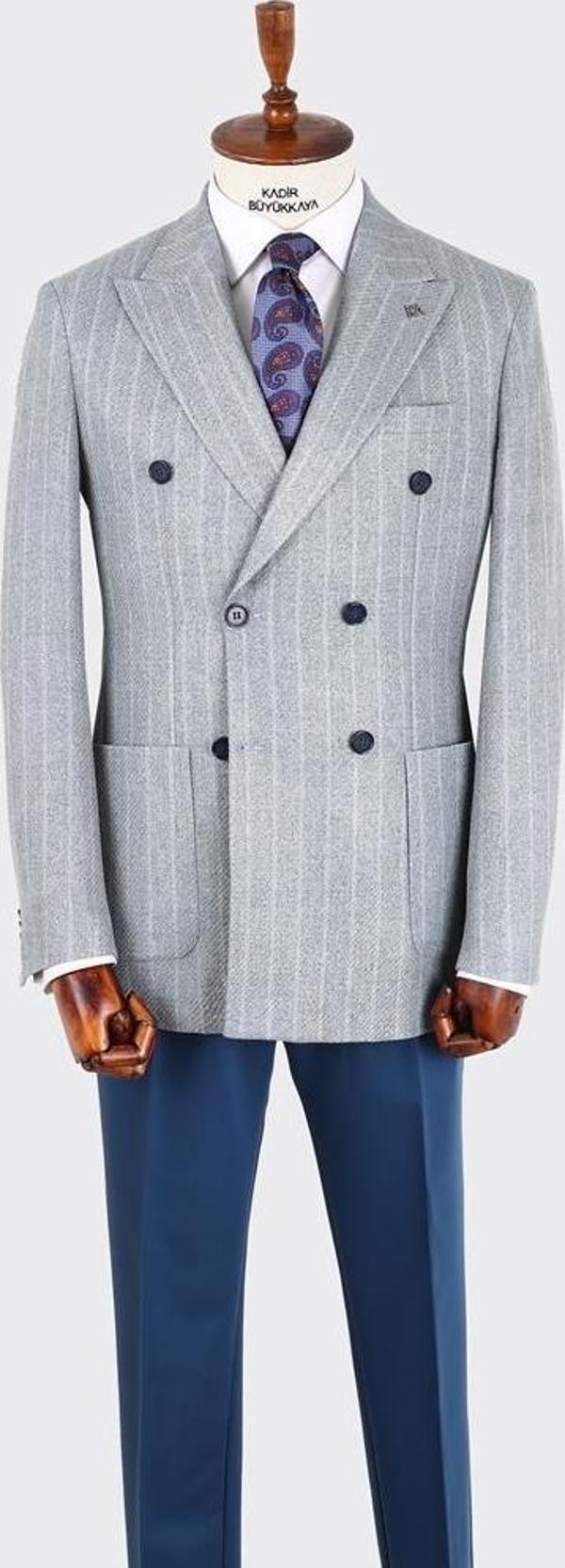 Kırlangıç Yaka Kruvaze Erkek Ceket-KAX5215S - Image 1