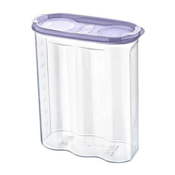 2 Kapaklı Ölçekli Erzak Kuru Gıda Saklama Kutusu Kabı 2,4 Litre-SA940 - Image 1