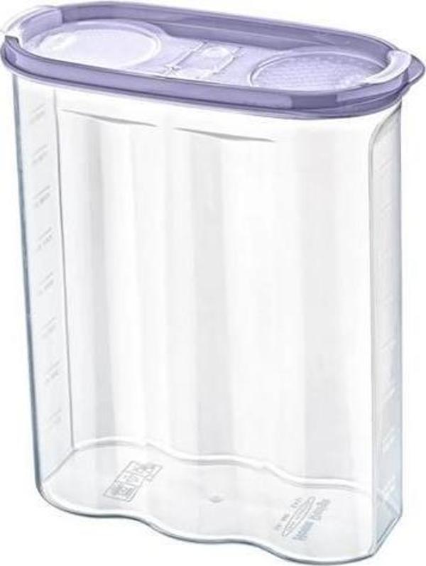 2 Kapaklı Ölçekli Erzak Kuru Gıda Saklama Kutusu Kabı 2,4 Litre-SA940 - Image 1