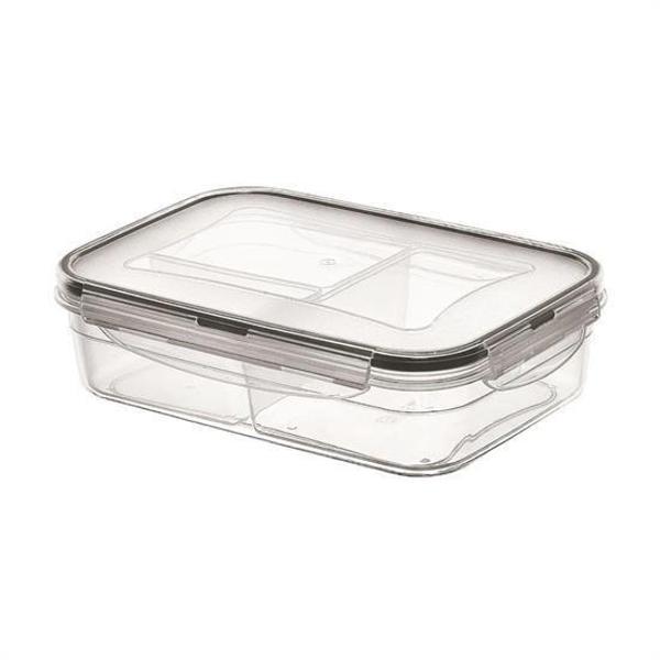 3 Bölmeli Kilitli Kapaklı 1 Litre Erzak Saklama Kabı LC-510 - Image 1