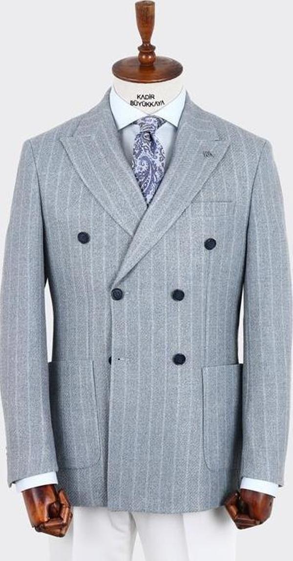 Kırlangıç Yaka Kruvaze Erkek Ceket-KAX5215S - Image 1