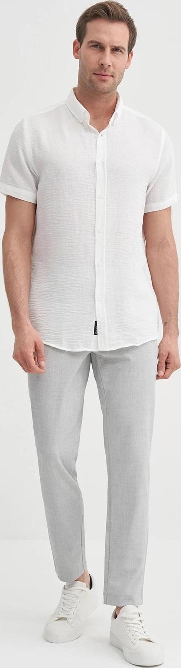 Cazador Slim Fit  Dar Kesim Kısa Kol Gömlek - Image 1