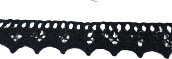 Kopanaki Dantel en 1,5 cm Siyah 10 Metre - Image 1