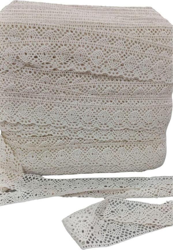 Kopanaki Dantel en 4 cm Krem 10 Metre - Image 1