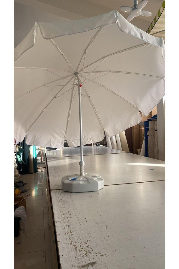 world sea home Plaj Balkon Bahçe Şemsiye 10 telli 200 cm Kalın Kumaş+BİDON DAHİL - Image 1