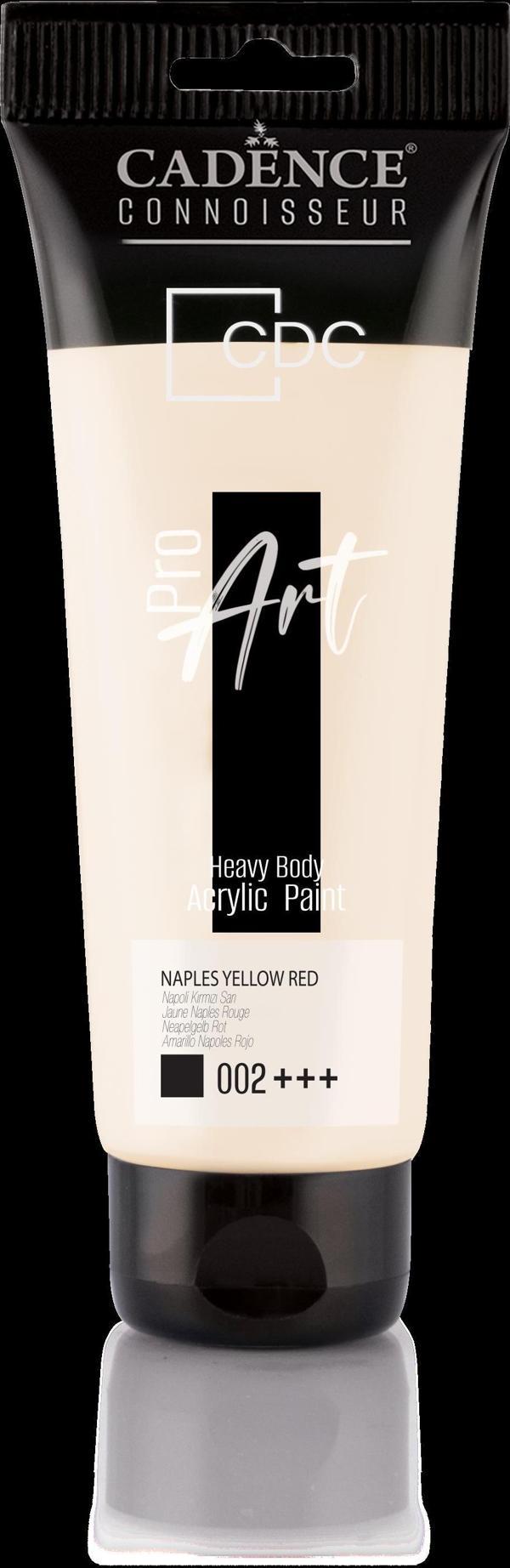 CADENCE PROART HEAVY BODY AKRİLİK BOYA PR-002 NAPOLİ SARI KIRMIZI 120 ml - Image 1
