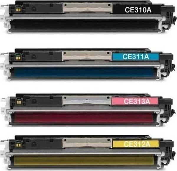 Hementoner HP CE310A-CE311A- CE312A-CE313A Takım Muadil Toner 126A - Image 1