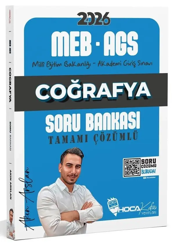 2026 MEB-AGS Coğrafya Soru Bankası Çözümlü - Akın Arslan Hoca Kafası Yayınları - Bi bigelio - Image 1