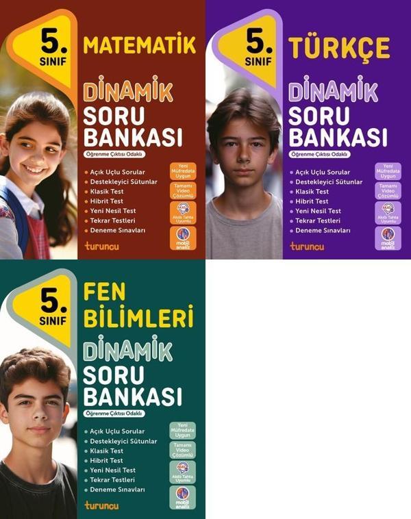 Tudem 2025 5. Sınıf Matematik Türkçe + Fen Dinamik Soru Bankası Seti 3 Kitap Yeni Müfredat - Tudem Yayınları - Ders Kitapları - Image 1