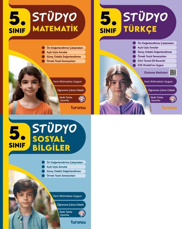 Tudem 2025 5. Sınıf Matematik + Türkçe + Sosyal Stüdyo Soru Bankası Seti 3 Kitap Yeni Müfredat - Tudem Yayınları - Ders Kitapları - Image 1
