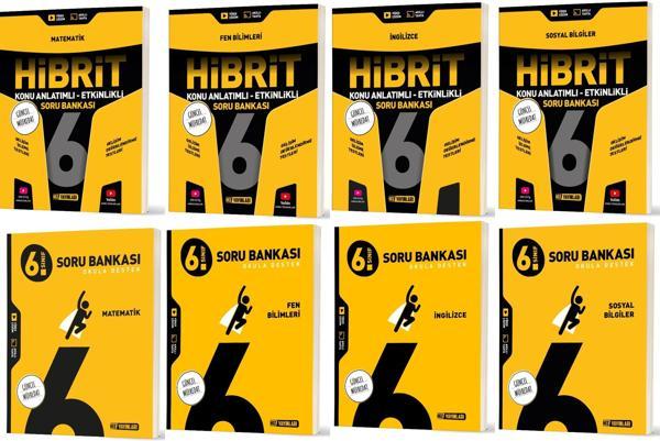 Hız 2026 6. Sınıf Matematik İngilizce Fen Sosyal Soru + Hibrit - Konu Seti 8 Kitap - Hız Yayınları - Image 1