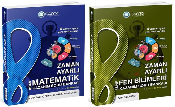 Çanta 2025 8. Sınıf Lgs Matematik + Fen Bilimleri Zaman Ayarlı Kazanım Soru Bankası Seti 2 Kitap - Çanta Yayınları - Image 1