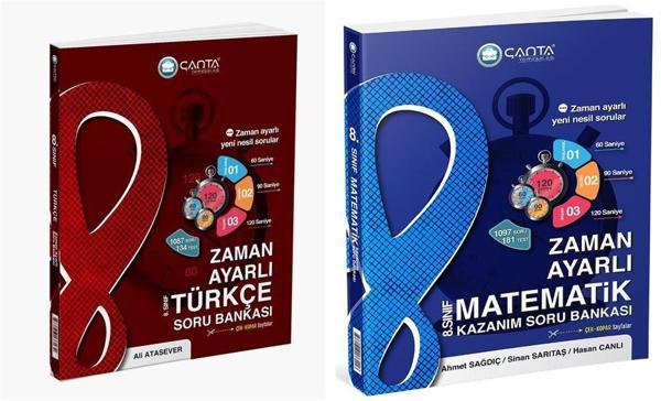 Çanta 2025 8. Sınıf Lgs Matematik + Türkçe Zaman Ayarlı Kazanım Soru Bankası Seti 2 Kitap - Çanta Yayınları - Image 1