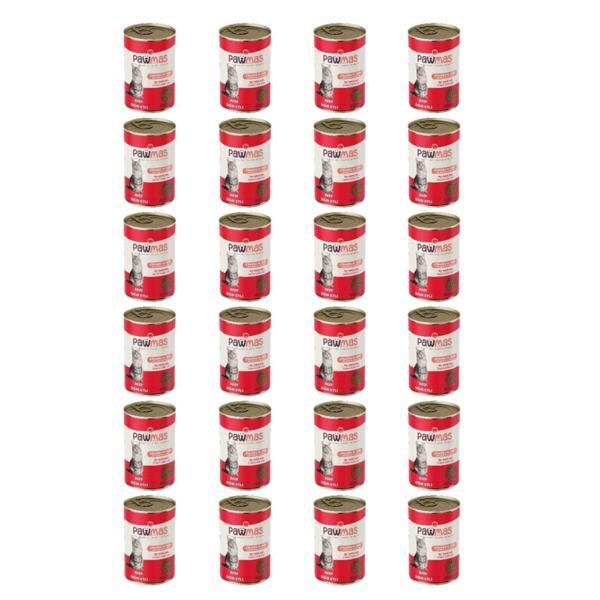 Pawmas Sığır Etli Yetişkin Kedi Konservesi 400 grX24Adet - Image 1