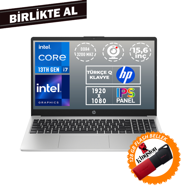HP 250 G10 i7-1355U 16GB 512GB SSD 15.6" FHD W11P + 128 GB Flash Disk B2PH1ES 047 - Image 1