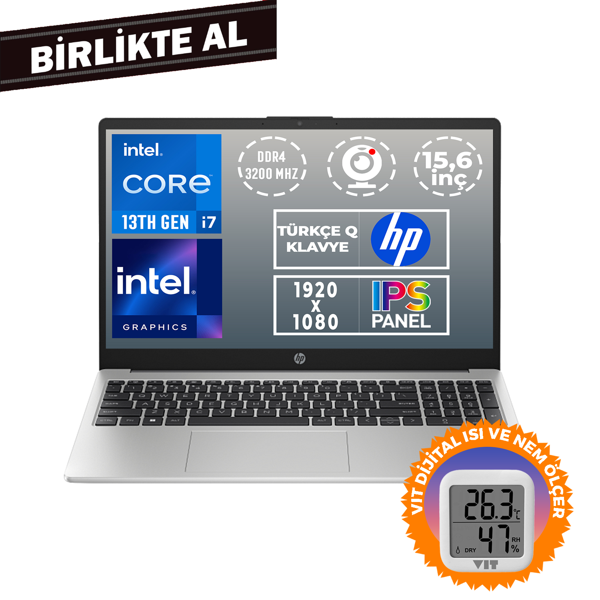 HP 250 G10 i7-1355U 32GB 1TB SSD 15.6" FHD W11P + VIT Termometre B2PH1ES 057 - Image 1