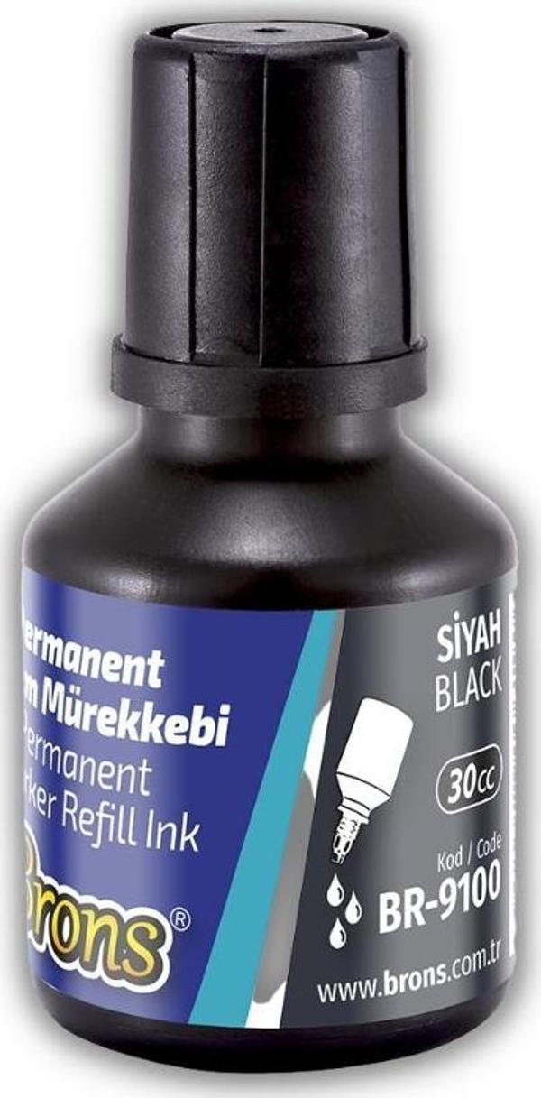 Markör Permanent Kalem Mürekkebi Siyah 30 ml 1 Adet Brons Koli Çuval Kalemi Mürekkebi 1 Adet - Image 1