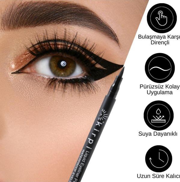 KİRPİ AKMAYAN EYELINER GÖZ KALEMİ 'Siyah' - Image 1