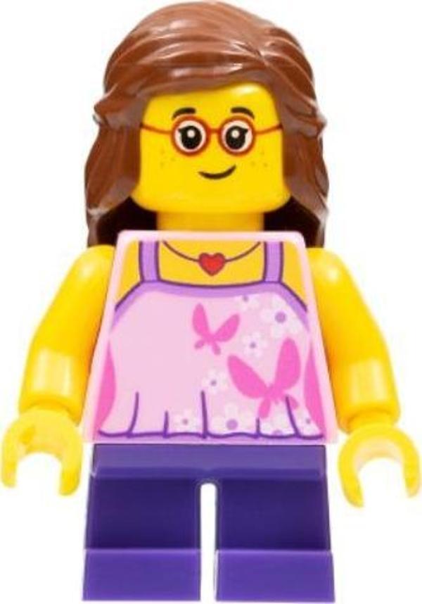 Lego Minifigür Child Girl Bright Pink Top cty0767 - Image 1