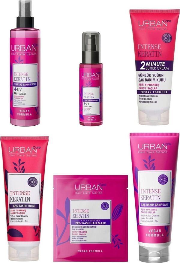 Urban Care Yoğun Onarıcı Intense Keratin Serisi Aşırı Yıpranmış Ve Cansız Saçlar 6 Lı Set - Image 1