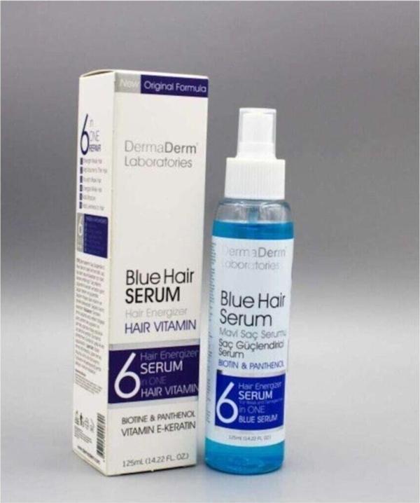 Dermaderm Mavi Saç Bakım Su Ve Serumu 125 Ml Saç Güçlendirici Serum - Image 1