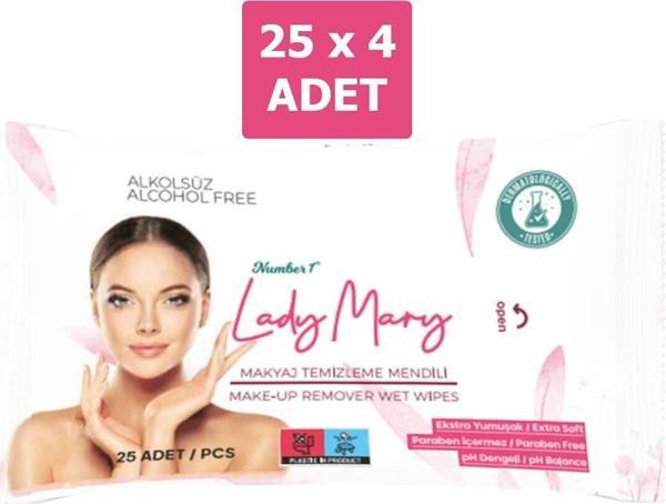 Lady Mary Makyaj Temizleme Mendili Alkolsüz - Image 1