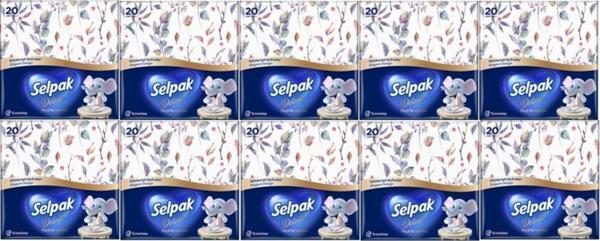 Selpak Deluxe Peçete 20'Li 10 Adet - Image 1