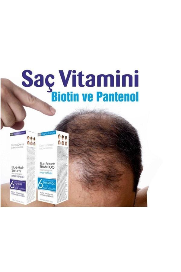 Dermaderm Mavi Saç Bakım Vitamin Katkılı Mavi Şampuan 250 Ml - Image 1