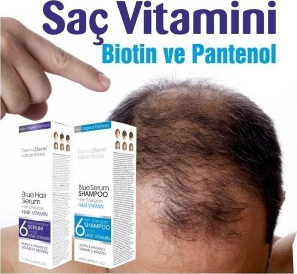 Dermaderm Mavi Saç Bakım Vitamin Katkılı Mavi Şampuan 250 Ml - Image 1