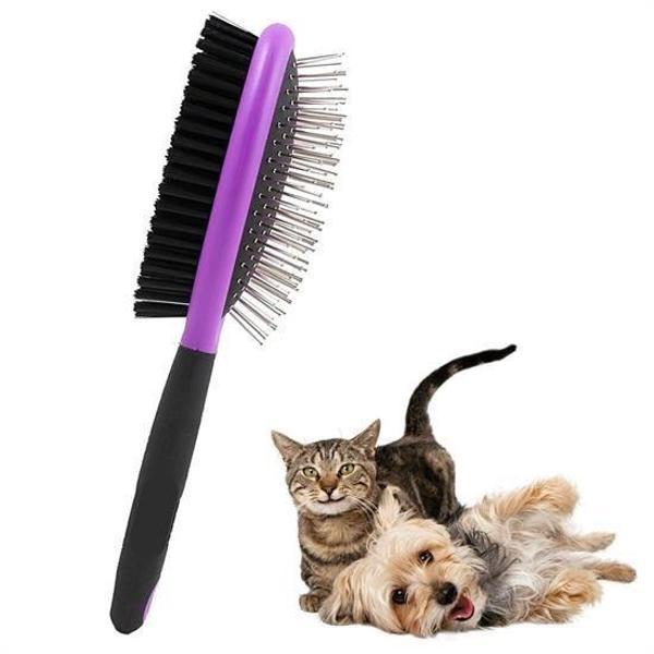 Çok Amaçlı Çift Taraflı Kolay Evcil Hayvan Kedi Köpek Temizleme Pet Fırçası - Image 1