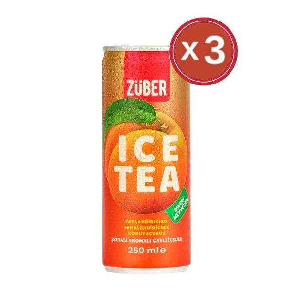 Zuber Ice Tea Şeftali 250 ml x 3 Adet - Image 1