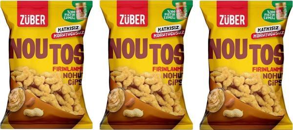 Züber Noutos Nohut Cipsi %100 Fıstık Ezmeli 55gr (3 ADET) - Image 1