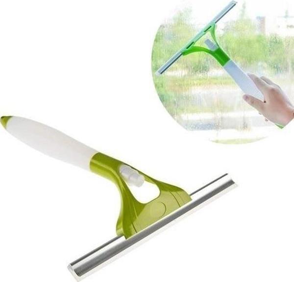 Pratik Spreyli Cam Sil Pencere Ayna Tezgah Duşakabin Temizleyici Püskürtmeli Silme Aparatı - Image 1