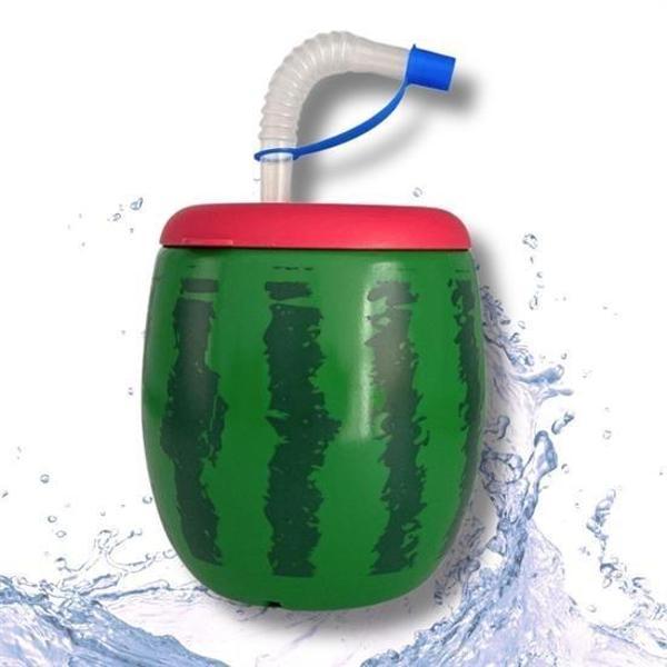 Karpuz Model Kendiliğinden Pipetli 900 ml Suluk, Matara - Image 1
