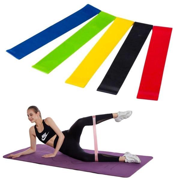  5li Egzersiz Direnç Bant Seti Pilates Crossfit Ekipmanları - Image 1