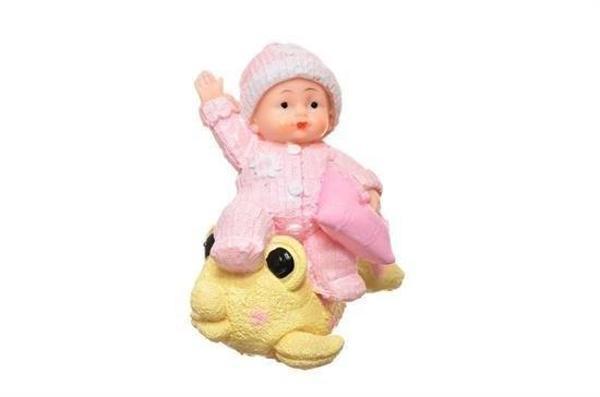 Decotown Hediyelik Sevimli Pembe Bebek Biblo Polyester Süs Eşyası - Image 1
