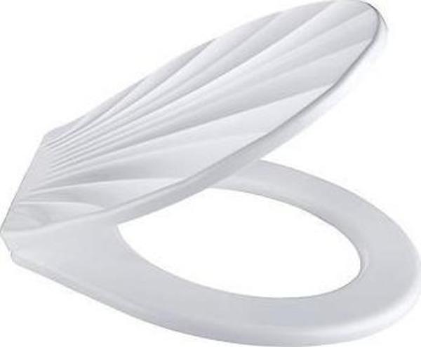 Desenli Şık Ergonomik Rahat Beyaz Renk Klozet Kapağı - Image 1