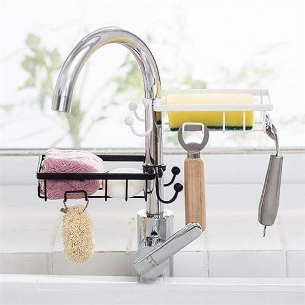 Paslanmaz Çelik Mutfak Banyo Musluğuna Sabitlenebilir Sabunluk - Image 1