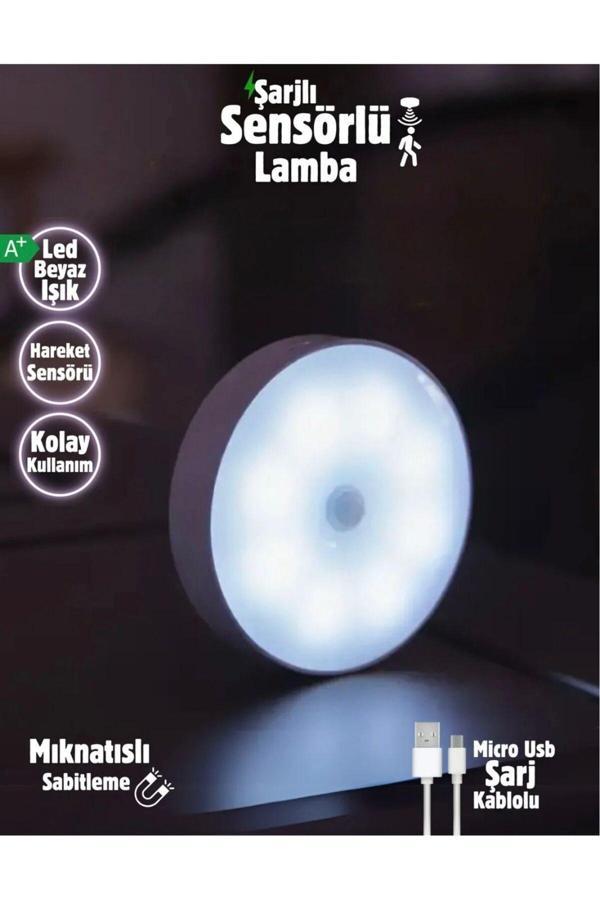 Volemi V-009 Hareket Sensörlü Led Lamba – Mıknatıslı & Şarjlı, Kablosuz Aydınlatma - Image 1